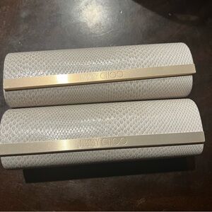 Jimmy Choo Cream Sunglasses Case Set of 2!